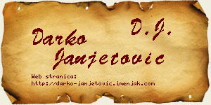 Darko Janjetović vizit kartica